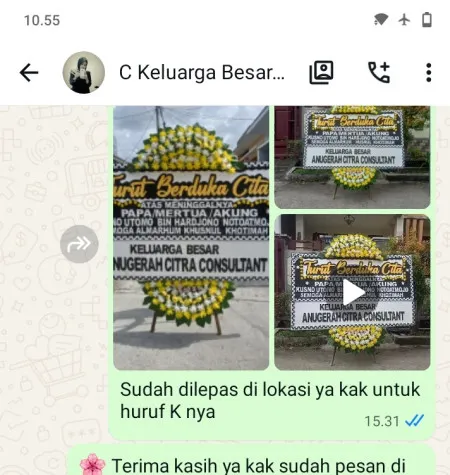 Pengiriman Papan Bunga Duka Cibiru